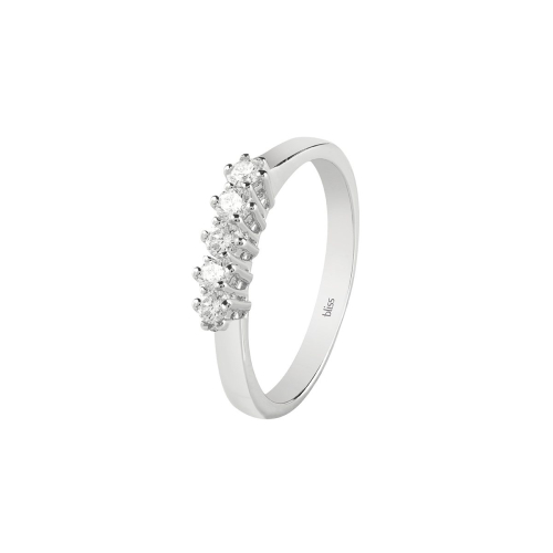 Anello in oro bianco con diamanti Bliss